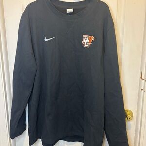 Nike Bowling Green University Black Waffle Sweatshirt with Embroidered Logo